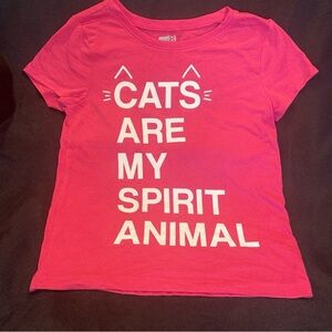Crazy 8 Pink and White Cat Spirit Tee